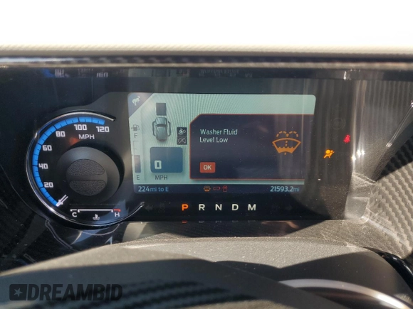 2022 Ford Bronco with VIN 1FMEE5DH1NLB82717, listed as a Copart auction lot 83230614 with 21,593 mi miles and Salvage Title. Bid and sale history available at DreamBid. Image 9.