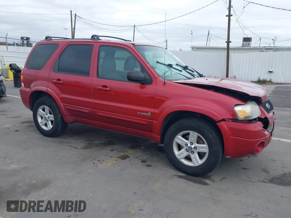 2006 Ford Escape Hybrid with VIN 1FMCU96H96KA52738, listed as a IAAI auction lot 41773608 with 214,834 mi miles and . Bid and sale history available at DreamBid. Image 1.
