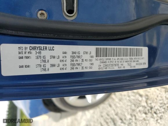 2009 Dodge Ram 1500 ST with VIN 1D3HB18T29S798785, listed as a Copart auction lot 74876514 with 165,635 mi miles and Salvage Title. Bid and sale history available at carsss.com. Image 14.