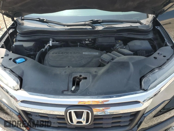 2019 Honda Ridgeline RTL with VIN 5FPYK3F51KB021226, listed as a Copart auction lot 59505175 with 79,010 mi miles and Salvage title. Bid and sale history available at DreamBid. Image 11.