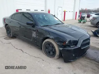2013 Dodge Charger Police with VIN 2C3CDXAG5DH716369, listed as a IAAI auction lot 41645644 with 127,535 mi miles. Bid and sale history available at carsss.com. Image 1.