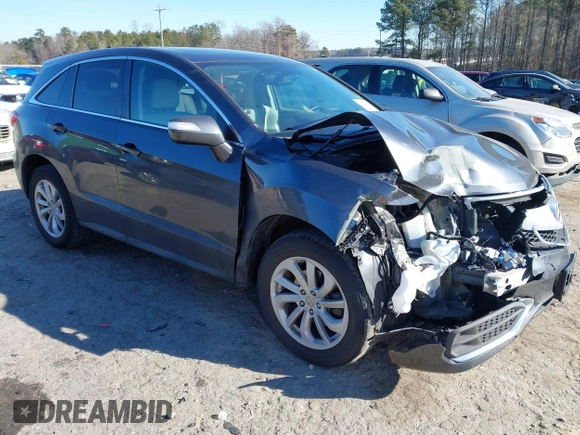 2016 Acura RDX Tech Pkg with VIN 5J8TB4H53GL012989, listed as a IAAI auction lot 41340473 with 109,056 mi miles. Bid and sale history available at carsss.com. Image 1.