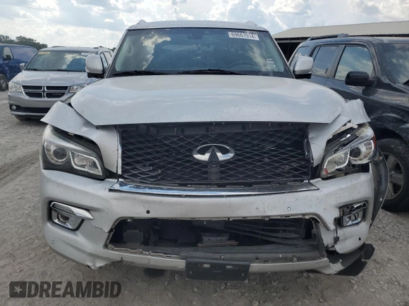 2017 Infiniti QX80 with VIN JN8AZ2NE0H9150244, listed as a Copart auction lot 69661914 with 0 mi miles and Salvage Title. Bid and sale history available at carsss.com. Image 5.