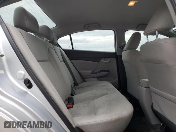 2013 Honda Civic LX with VIN 19XFB2F56DE097530, listed as a Copart auction lot 50644965 with 86,537 mi miles and Clean Title. Bid and sale history available at DreamBid. Image 10.