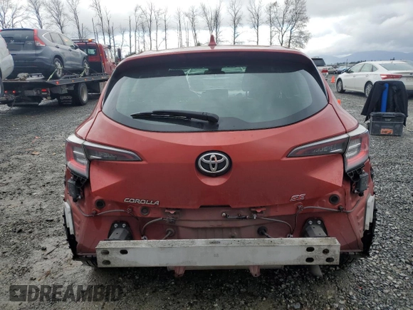 2019 Toyota Corolla Hatchback SE with VIN JTNK4RBE3K3042024, listed as a Copart auction lot 80645314 with 46,186 mi miles and Salvage Title. Bid and sale history available at carsss.com. Image 6.