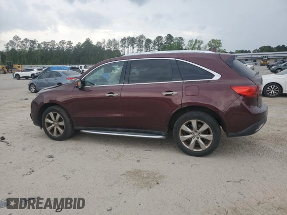 2014 Acura MDX Advance with VIN 5FRYD4H8XEB046967, listed as a Copart auction lot 52093545 with 172,925 mi miles and Salvage title. Bid and sale history available at DreamBid. Image 2.