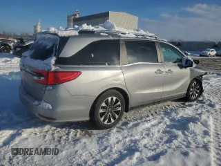 2024 Honda Odyssey EX-L with VIN 5FNRL6H62RB043232, listed as a Copart auction lot 87772175 with 22,130 mi miles and Salvage Title. Bid and sale history available at DreamBid. Image 3.