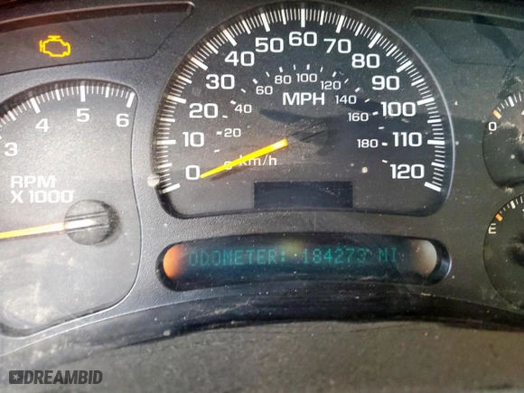 2004 Chevrolet Silverado 1500 with VIN 2GCEC19V241388182, listed as a Copart auction lot 50597315 with 184,273 mi miles and Salvage Title. Bid and sale history available at carsss.com. Image 9.