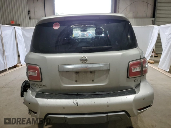 2020 Nissan Armada SL with VIN JN8AY2ND5L9110499, listed as a Copart auction lot 46029445 with 135,050 mi miles and Salvage Title. Bid and sale history available at carsss.com. Image 6.