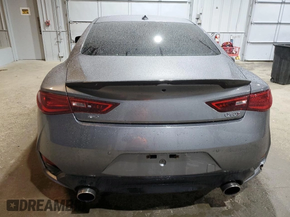 2017 Infiniti Q60 Red Sport 400 with VIN JN1FV7EL0HM701619, listed as a Copart auction lot 82981704 with 58,798 mi miles and Salvage title. Bid and sale history available at DreamBid. Image 6.