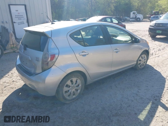 2012 Toyota Prius One with VIN JTDKDTB30C1517609, listed as a IAAI auction lot 42211418 with Not Provided miles and . Bid and sale history available at DreamBid. Image 4.