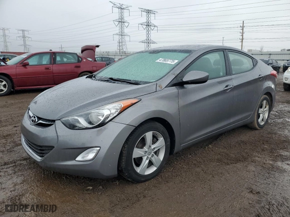 2012 Hyundai Elantra GLS with VIN 5NPDH4AE8CH104643, listed as a Copart auction lot 47865775 with 58,247 mi miles and Salvage Title. Bid and sale history available at carsss.com. Image 1.