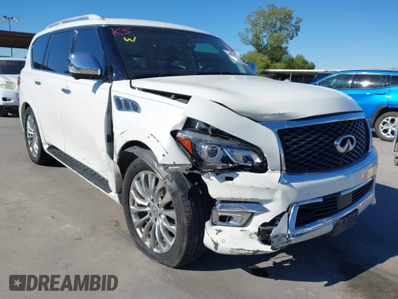 2017 Infiniti QX80 with VIN JN8AZ2NF8H9644943, listed as a IAAI auction lot 40853374 with 68,877 mi miles and . Bid and sale history available at DreamBid. Image 1.