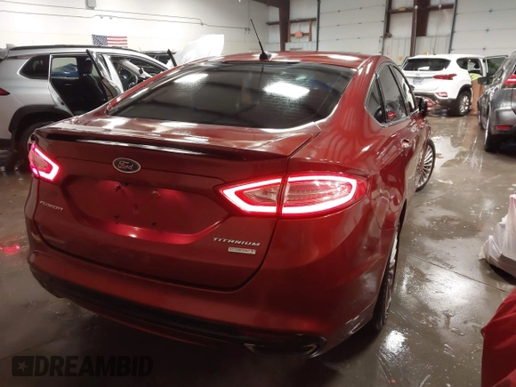 2014 Ford Fusion Titanium with VIN 3FA6P0K97ER324027, listed as a IAAI auction lot 41327141 with 161,045 mi miles and . Bid and sale history available at DreamBid. Image 4.