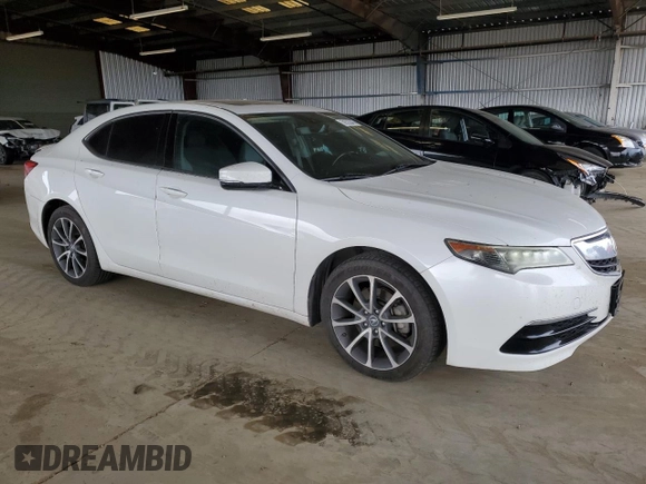 2015 Acura TLX Technology with VIN 19UUB3F56FA006082, listed as a Copart auction lot 59322845 with 127,577 mi miles and Salvage title. Bid and sale history available at DreamBid. Image 4.