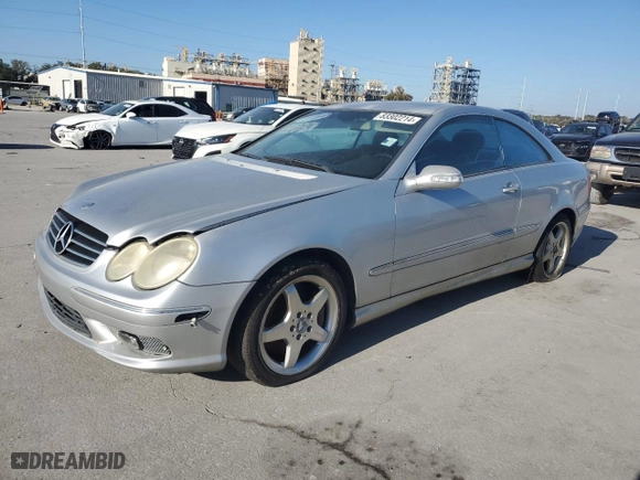 2004 Mercedes-Benz CLK-Class 5.0L with VIN WDBTJ75J34F096888, listed as a Copart auction lot 83302214 with 0 mi miles and Clean Title. Bid and sale history available at carsss.com. Image 1.