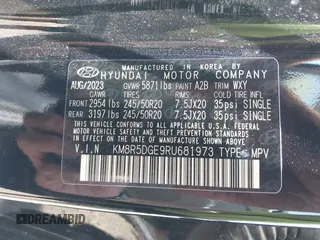 2024 Hyundai Palisade Limited z VIN KM8R5DGE9RU681973, wystawiony jako IAAI lot #42245991 z przebiegiem 28 258 mil mil oraz . Historia ofert i sprzedaży dostępna na DreamBid. Obrazek 9.