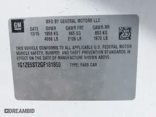 2016 Chevrolet Malibu LT with VIN 1G1ZE5ST2GF181860, listed as a IAAI auction lot 41907463 with 152,178 mi miles. Bid and sale history available at carsss.com. Image 9.