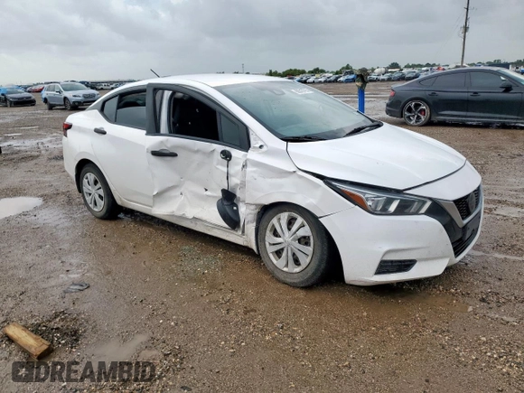 2021 Nissan Versa S with VIN 3N1CN8DVXML895737, listed as a Copart auction lot 60510795 with 47,272 mi miles and Salvage title. Bid and sale history available at DreamBid. Image 4.