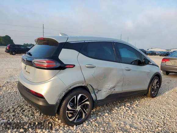 2023 Chevrolet Bolt EV 2LT with VIN 1G1FX6S02P4169017, listed as a Copart auction lot 59164215 with 20,508 mi miles and Salvage title. Bid and sale history available at DreamBid. Image 3.