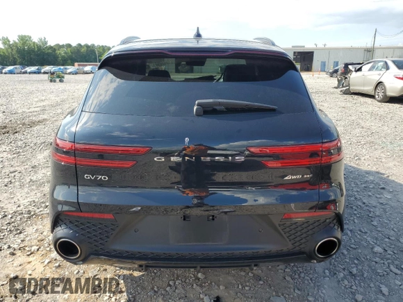 2024 Genesis GV70 Sport with VIN 5NMMCDTC3RH003803, listed as a Copart auction lot 59806985 with 7,614 mi miles and Salvage title. Bid and sale history available at DreamBid. Image 6.