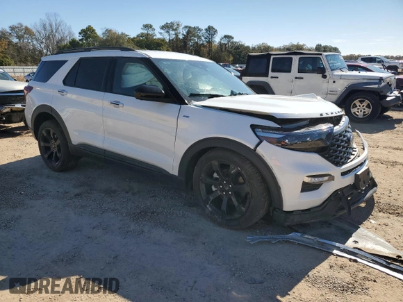 2023 Ford Explorer ST-Line with VIN 1FMSK7KH0PGB52842, listed as a Copart auction lot 88803645 with 20,888 mi miles and Salvage Title. Bid and sale history available at carsss.com. Image 4.