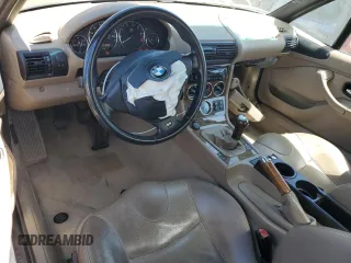 2001 BMW Z3 3.0 with VIN WBACN53451LJ57448, listed as a Copart auction lot 53982215 with 121,721 mi miles and Salvage title. Bid and sale history available at DreamBid. Image 8.