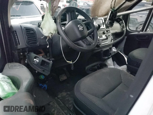 2023 Ram ProMaster Cargo with VIN 3C6MRVJG6PE506912, listed as a Copart auction lot 82334984 with Not Provided miles and Salvage Title. Bid and sale history available at DreamBid. Image 8.