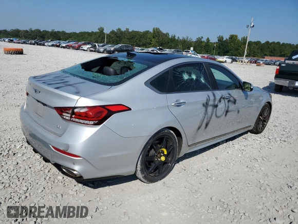 2019 Genesis G80 3.8L with VIN KMTFN4JE8KU322962, listed as a Copart auction lot 75185754 with 88,469 mi miles and Salvage Title. Bid and sale history available at carsss.com. Image 3.