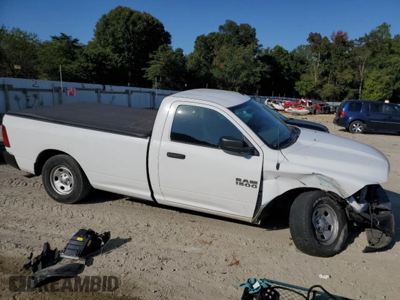 2018 Ram 1500 Tradesman with VIN 3C6JR7DG7JG186490, listed as a Copart auction lot 74712524 with 58,120 mi miles and Salvage title. Bid and sale history available at DreamBid. Image 4.
