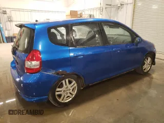 2007 Honda Fit Sport with VIN JHMGD38607S050939, listed as a Copart auction lot 53923425 with 184,416 mi miles and Clean Title. Bid and sale history available at carsss.com. Image 3.