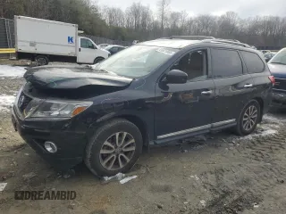 2014 Nissan Pathfinder SL with VIN 5N1AR2MM8EC680539, listed as a Copart auction lot 41821065 with 132,803 mi miles and Salvage Title. Bid and sale history available at carsss.com. Image 1.