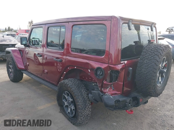 2021 Jeep Wrangler Unlimited Rubicon z VIN 1C4HJXFG0MW575473, wystawiony jako IAAI lot #41681352 z przebiegiem 54 968 mil mil oraz . Historia ofert i sprzedaży dostępna na DreamBid. Obrazek 3.