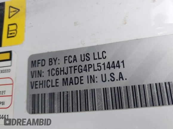 2023 Jeep Gladiator Overland с VIN 1C6HJTFG4PL514441, выставлен на аукционе IAAI как лот 41416018 с пробегом 56 478 миль миль и . История ставок и продаж доступна на DreamBid. Изображение 9.