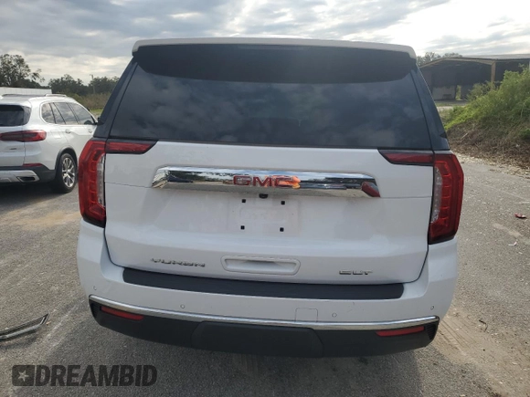 2023 GMC Yukon SLT with VIN 1GKS2BKD3PR278528, listed as a Copart auction lot 74959104 with 19,951 mi miles and Salvage Title. Bid and sale history available at carsss.com. Image 6.