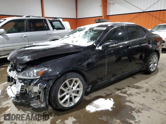 2011 Lexus IS 350 with VIN JTHCE5C22B5000532, listed as a Copart auction lot 46099055 with 201,651 mi miles and Salvage title. Bid and sale history available at DreamBid. Image 1.