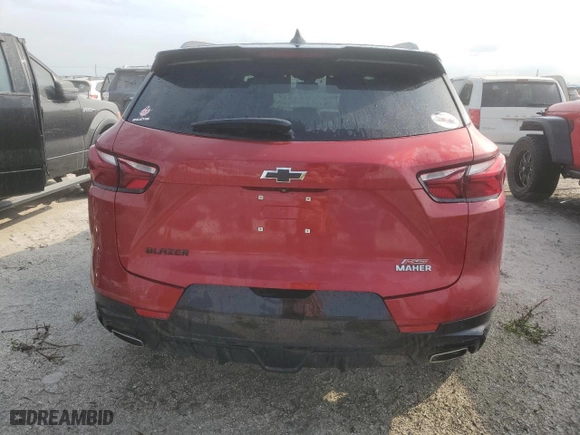 2022 Chevrolet Blazer RS with VIN 3GNKBERS7NS136492, listed as a Copart auction lot 74621974 with 0 mi miles and Non Repairable. Bid and sale history available at carsss.com. Image 6.