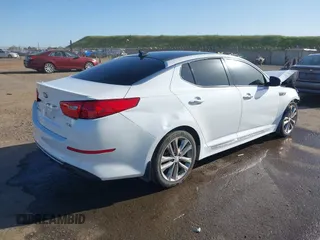 2015 Kia Optima SXL Turbo with VIN 5XXGR4A6XFG412013, listed as a IAAI auction lot 41960226 with 143,745 mi miles and . Bid and sale history available at DreamBid. Image 4.