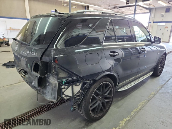 2017 Mercedes-Benz GLE 63 S AMG with VIN 4JGDA7FB4HA859545, listed as a Copart auction lot 60029485 with 65,941 mi miles and Salvage title. Bid and sale history available at DreamBid. Image 3.