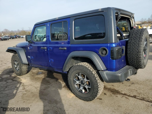 2018 Jeep Wrangler Unlimited Sport S with VIN 1C4HJXDN8JW323452, listed as a Copart auction lot 48574355 with 67,555 mi miles and Salvage Title. Bid and sale history available at carsss.com. Image 2.