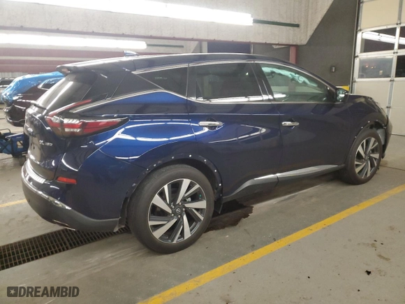 2023 Nissan Murano SL with VIN 5N1AZ2CS4PC107379, listed as a Copart auction lot 83018004 with 17,686 mi miles and Salvage Title. Bid and sale history available at carsss.com. Image 3.