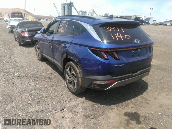 2022 Hyundai Tucson Limited with VIN 5NMJECAE6NH148209, listed as a IAAI auction lot 39711140 with 9,913 mi miles. Bid and sale history available at carsss.com. Image 3.