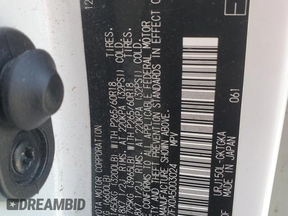 2010 Lexus GX 460 with VIN JTJBM7FX0A5003024, listed as a Copart auction lot 54664255 with 179,486 mi miles and Clean Title. Bid and sale history available at DreamBid. Image 13.