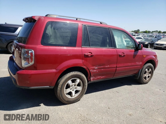 2006 Honda Pilot EX-L with VIN 5FNYF18576B022725, listed as a Copart auction lot 53875465 with 179,101 mi miles and Salvage Title. Bid and sale history available at DreamBid. Image 3.