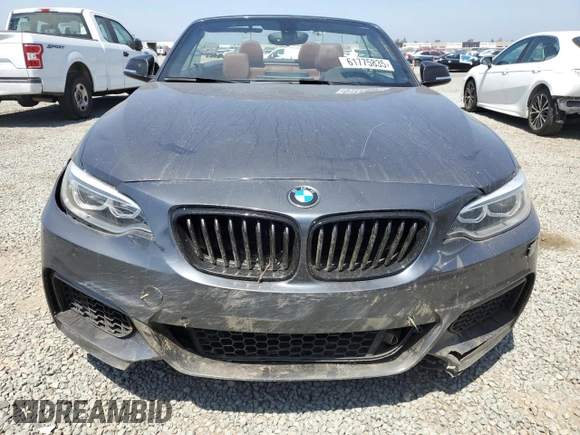 2017 BMW 2 Series with VIN WBA2L1C34HV666785, listed as a Copart auction lot 61775835 with 57,386 mi miles and Salvage title. Bid and sale history available at DreamBid. Image 5.