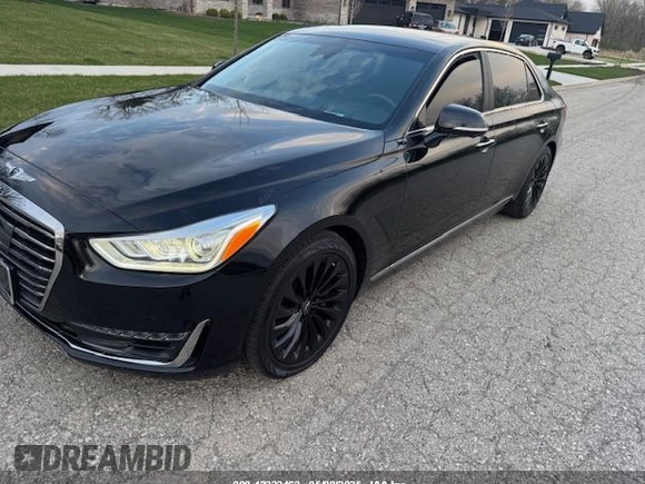 2019 Genesis G90 Ultimate with VIN KMHG54JH9KU053279, listed as a IAAI auction lot 42232463 with 4,271 mi miles and . Bid and sale history available at DreamBid. Image 1.