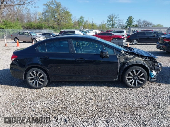 2015 Honda Civic EX-L with VIN 19XFB2F90FE021579, listed as a IAAI auction lot 42067217 with 184,234 mi miles and . Bid and sale history available at DreamBid. Image 14.