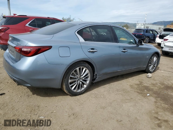 2018 Infiniti Q50 3.0t LUXE with VIN JN1EV7AP2JM360458, listed as a Copart auction lot 49479765 with 43,793 mi miles and Salvage Title. Bid and sale history available at carsss.com. Image 3.