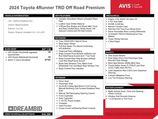 2024 Toyota 4Runner TRD Off Road with VIN JTERU5JR5R6247381, listed as a Copart auction lot 59087535 with 42,635 mi miles and Salvage title. Bid and sale history available at DreamBid. Image 13.