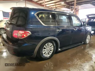 2018 Nissan Armada SV with VIN JN8AY2NC3J9551374, listed as a Copart auction lot 43042155 with 102,472 mi miles and Salvage Title. Bid and sale history available at carsss.com. Image 3.